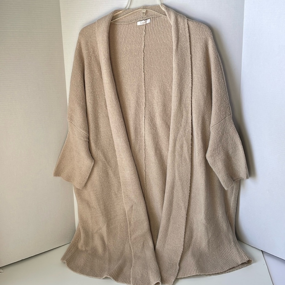 Lissy Women's Size XL Sweater Cardigan  Tan